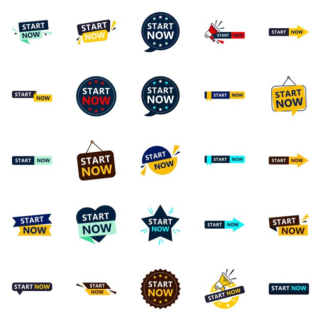 25 professionelle typografiske elementer til en elegant opstartsmeddelelse. Start nu