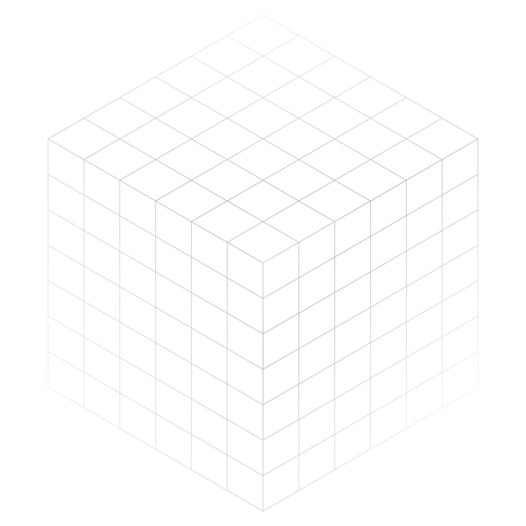 Gratis Vektor 3d style geometric cubic grid lines mesh design
