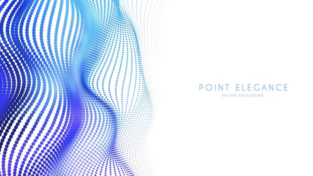 Abstract 3d particle blue wave mesh in cyber technology style Abstract business backdrop