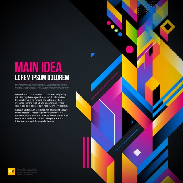 abstract and geometric background, colorful style
