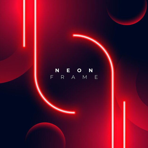 abstract and shiny red neon lines design