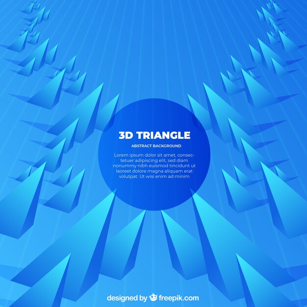 Abstract background with 3d triangles