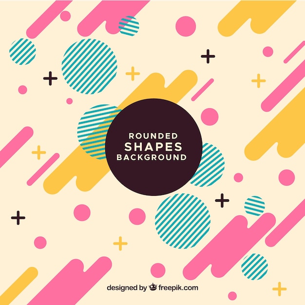 Abstract background with colorful rounded shapes