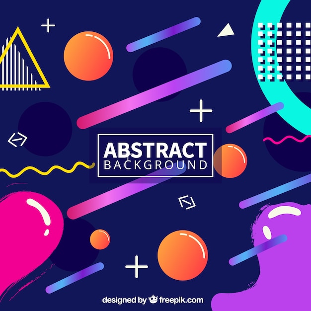 abstract background with different shapes