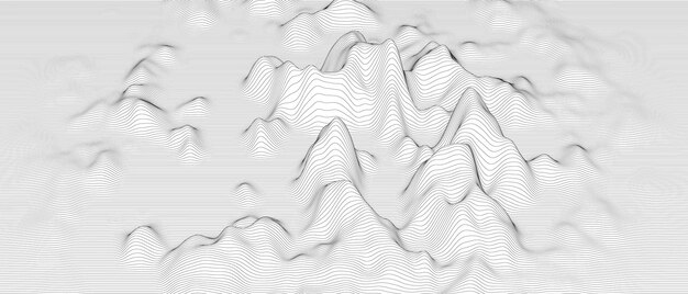 abstract background with distorted line shapes on a white background