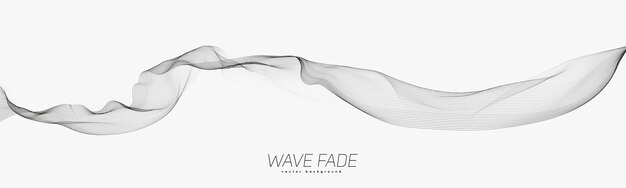 Abstract background with faded line waves Warped waveform