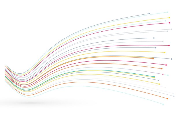 abstract big data colorful tech lines concept backdrop design vector