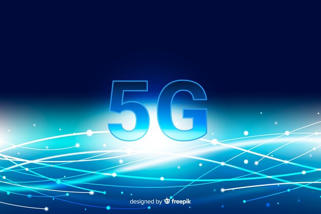 Abstract concept graphic element with 5g