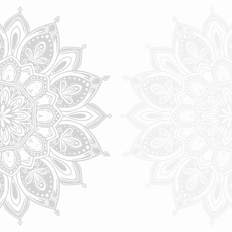 Gratis Vektor abstract decorative gray mandala on white background