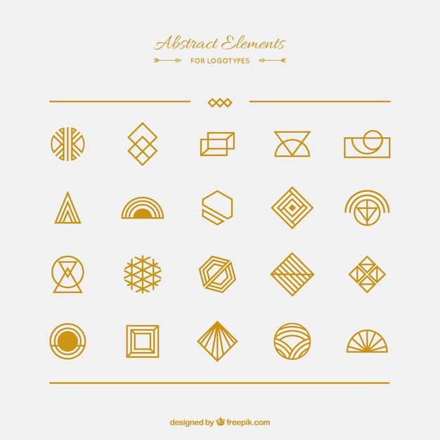 Abstract element collection for logotypes