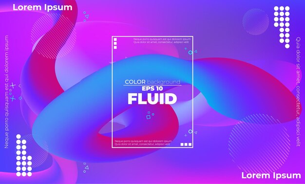 abstract fluid wave color pattern of neon color liquid gradient background with modern geometric dynamic motion style suitable for wallpaper banner background card book illustration landing page