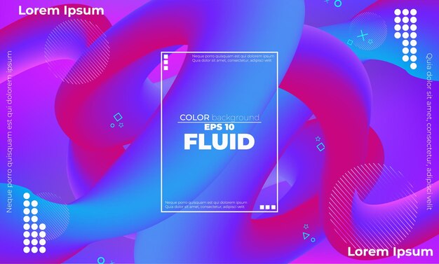 abstract fluid wave color pattern of neon color liquid gradient background with modern geometric dynamic motion style suitable for wallpaper banner background card book illustration landing page