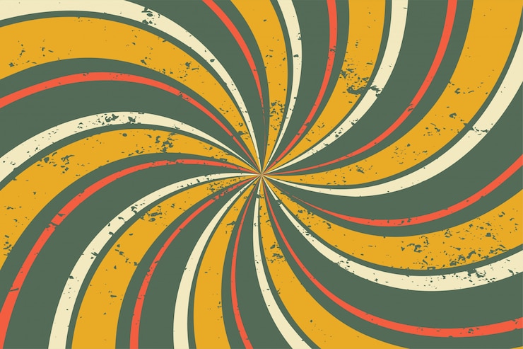 Gratis Vektor abstract grunge retro twirl spiral line pattern