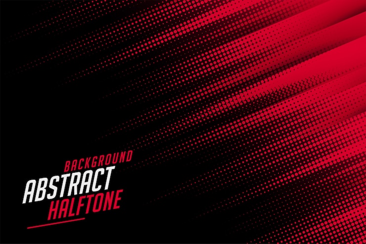Gratis Vektor abstract halftone lines in red and black color