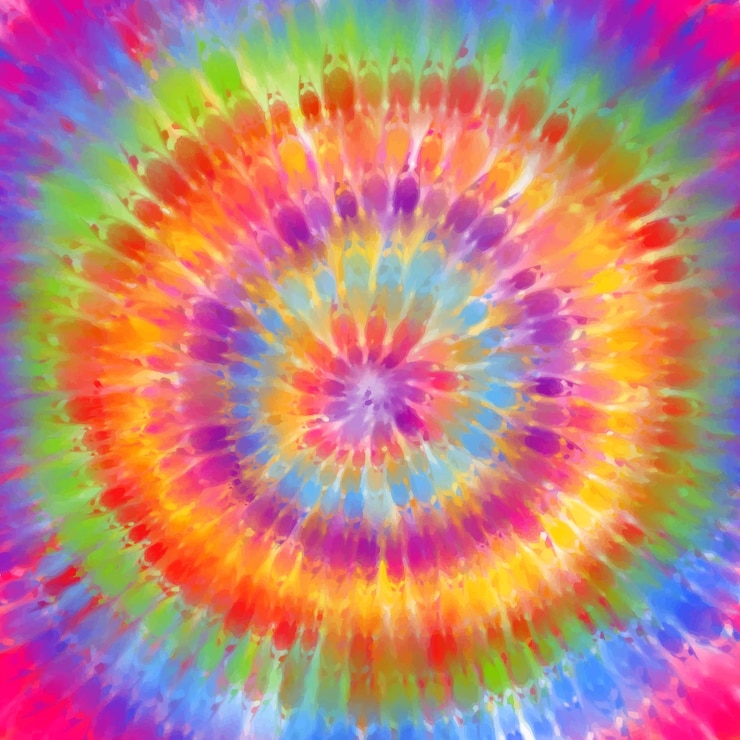 Gratis Vektor abstract hand painted psychedelic tie dye background