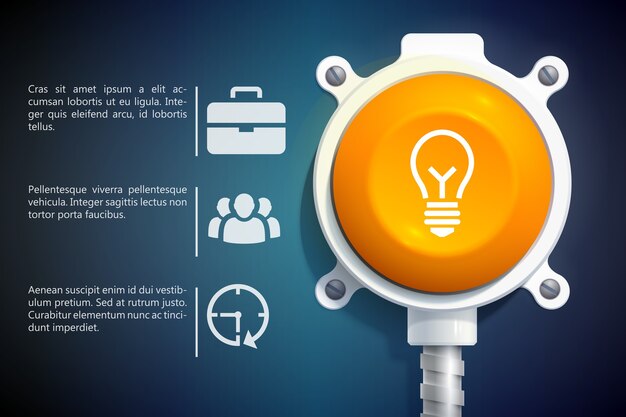 Abstract Infographic Web Template with three steps