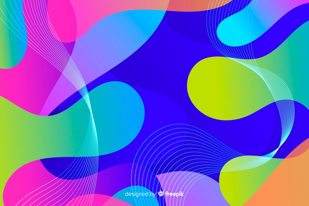 Abstract liquid effect shapes background