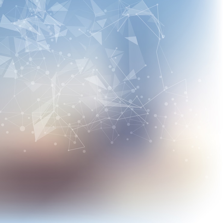 Gratis Vektor abstract low poly design with connecting lines and dots 