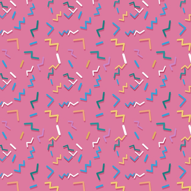 Abstract memphis pattern background