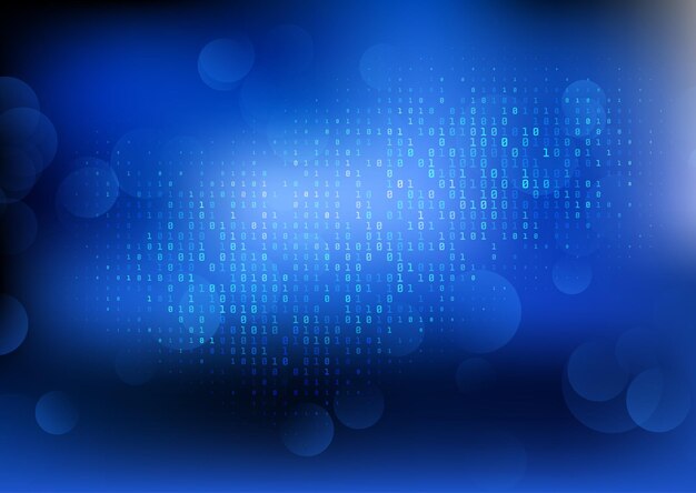 Abstract modern technology background with an abstract binary code design