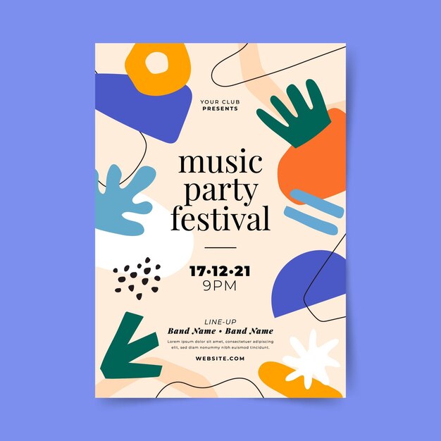 abstract music festival print template
