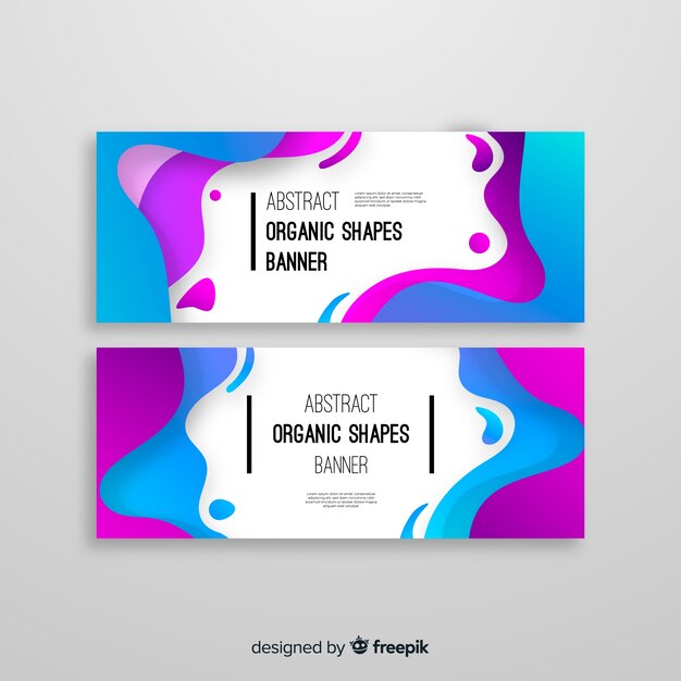 abstract organic shapes banners