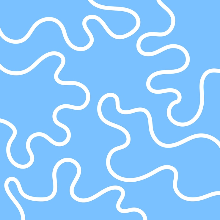 Gratis Vektor abstract organic white shapes on light blue background