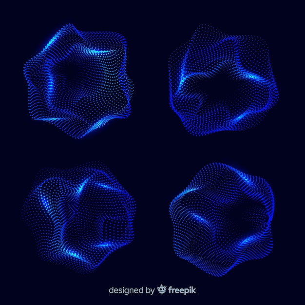 abstract particle shape set