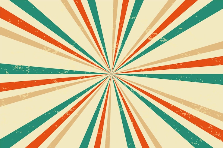 Gratis Vektor abstract radial pattern background in vintage style