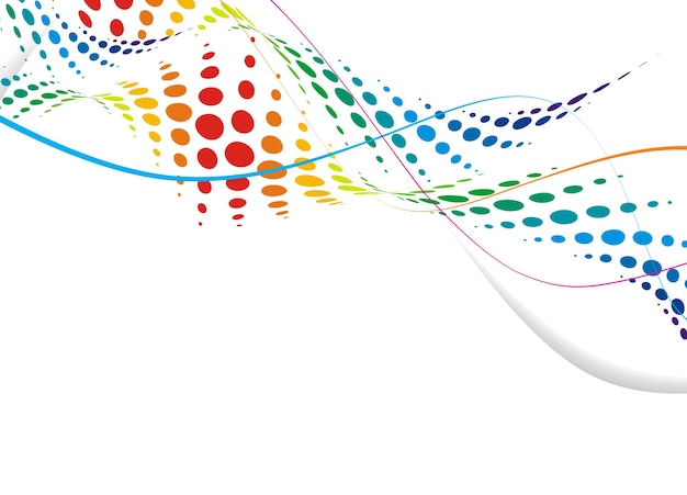 Abstract rainbow wave halftone line background vector illustrationxA