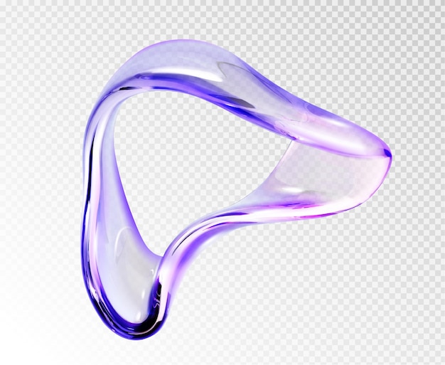 Abstract shape 3D glass object