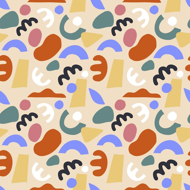 abstract shapes seamless pattern