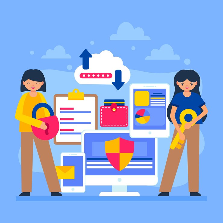 Gratis Vektor abstract technology ssl illustration