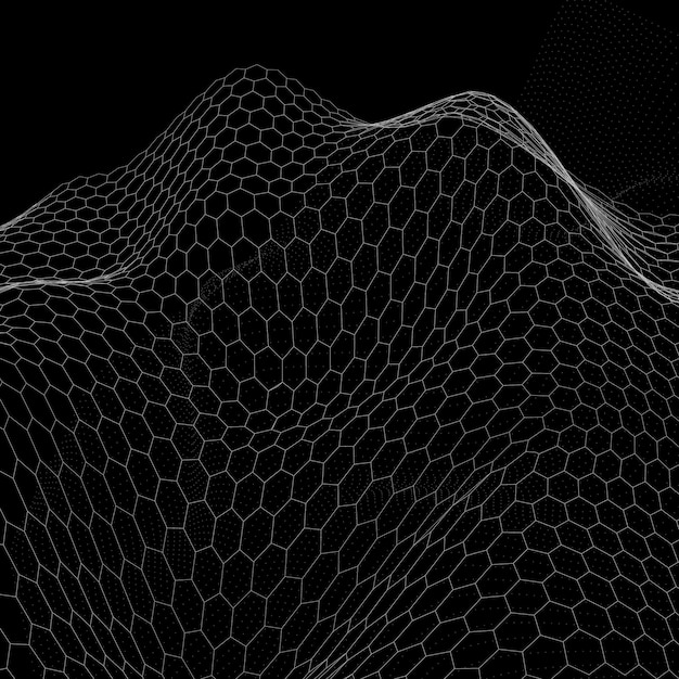 Abstrakt 3D-vågmönster bakgrundsvektor