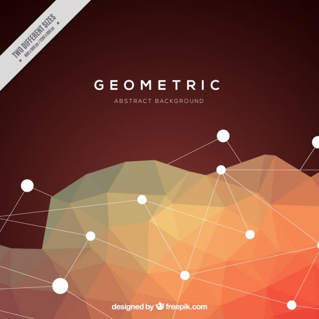 Gratis Vektor abstrakt baggrund med geometriske former