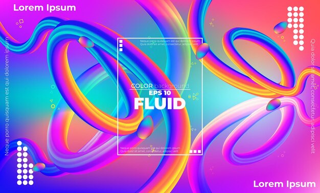 Abstrakt flytande vågfärgsmönster av neonfärgad flytande lutningsbakgrund med modern geometrisk dynamisk rörelsestil. Lämplig för bakgrundsbild, banner, bakgrundskort, bokillustration, landningssida
