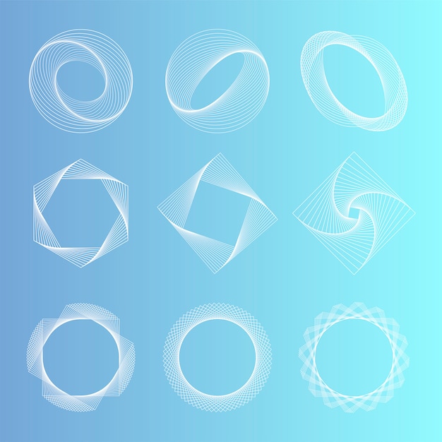 Abstrakt geometrisk elementsæt – vektor