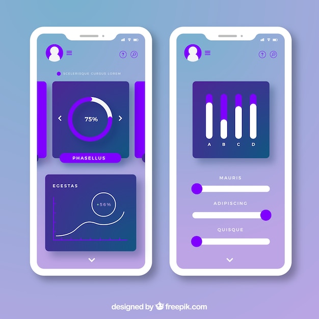 Administrations-appdashboard i flad stil