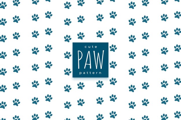 adorable paw print pattern background track your next design vector