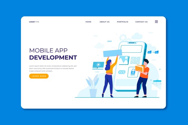app development - landing page