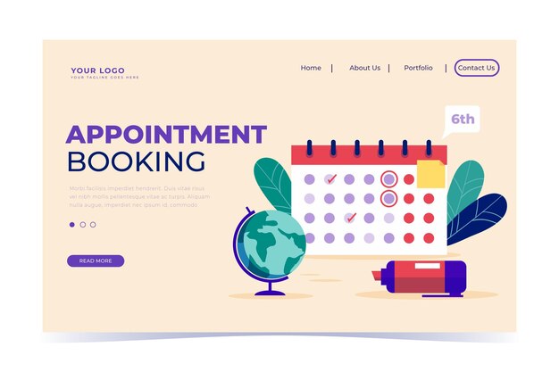 Appointment booking landing page template