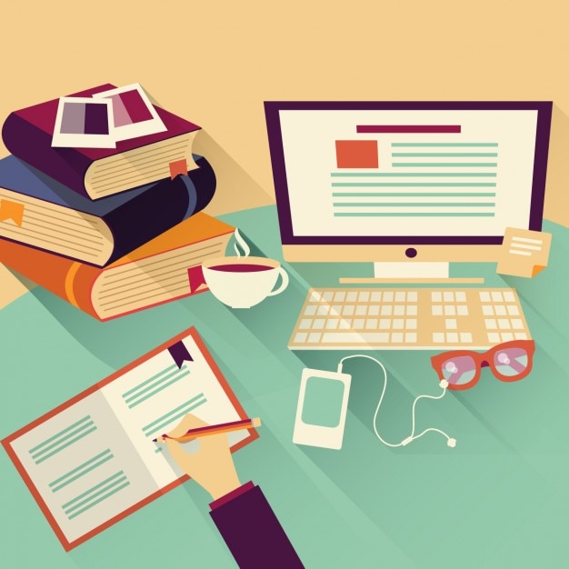 Gratis Vektor arbejde med kontordesign