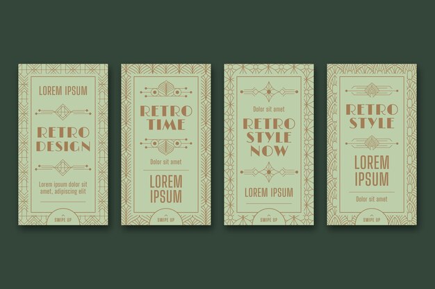 art deco elegant instagram post collection