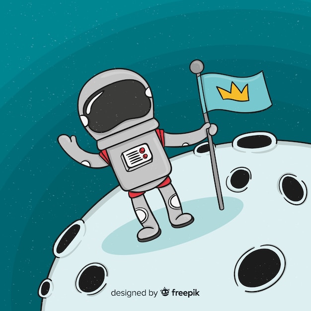 Astronautbakgrund i rymden