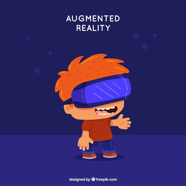 augmented reality background with device