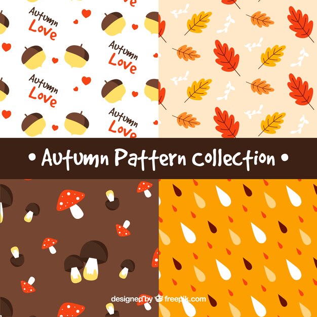 Autumn pattern with leaves