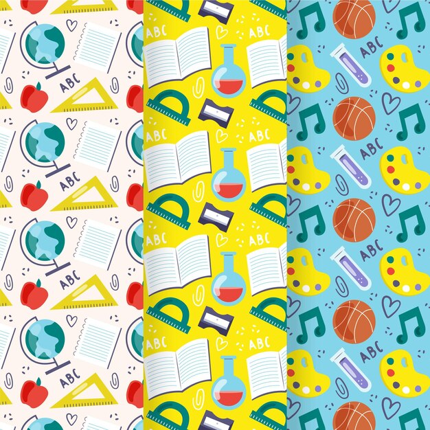 Back to school patterns collection