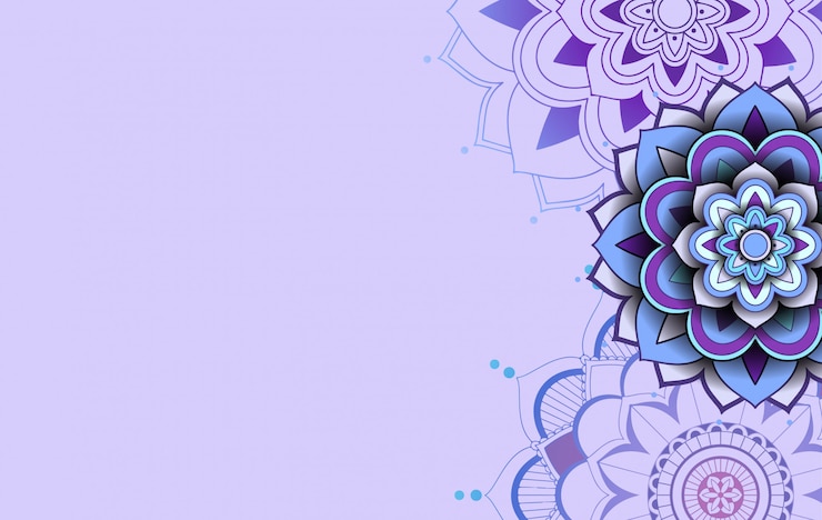 Gratis Vektor background template design with mandala patterns