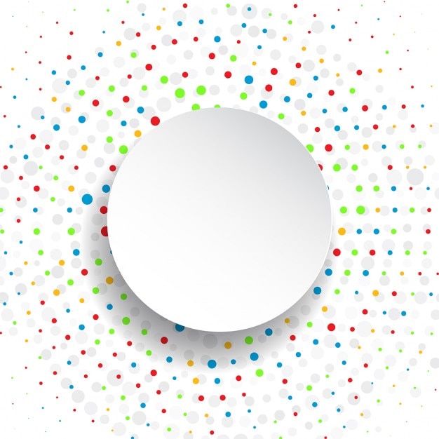 background with halftone dots and circular shapes