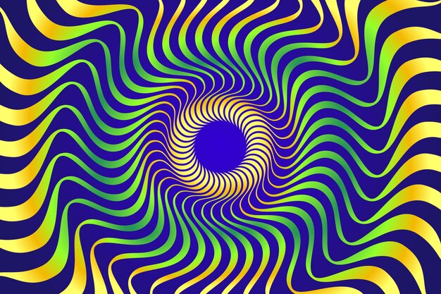 Bakgrund med psykedelisk optisk illusion